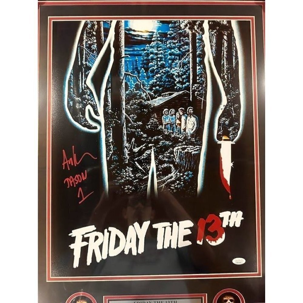 Ari Lehman signed autographed Friday the 13th 16x20 movie poster framed JSA - Picture 2 of 6